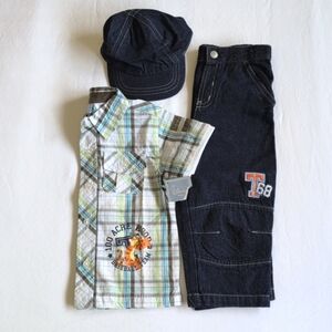 NEW disney tigger baseball 3 piece cotton matching outfit set 24 months baby boy